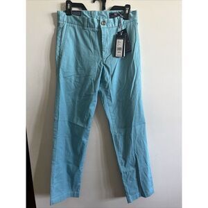 Vineyard Vines Mens Flats Aqua Blue Stretch Breaker Pants  NWT 28 X 30  $99 MSRP
